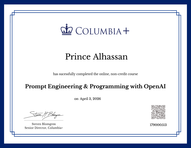 Prompt Engineering & Programming with OpenAI — Columbia+