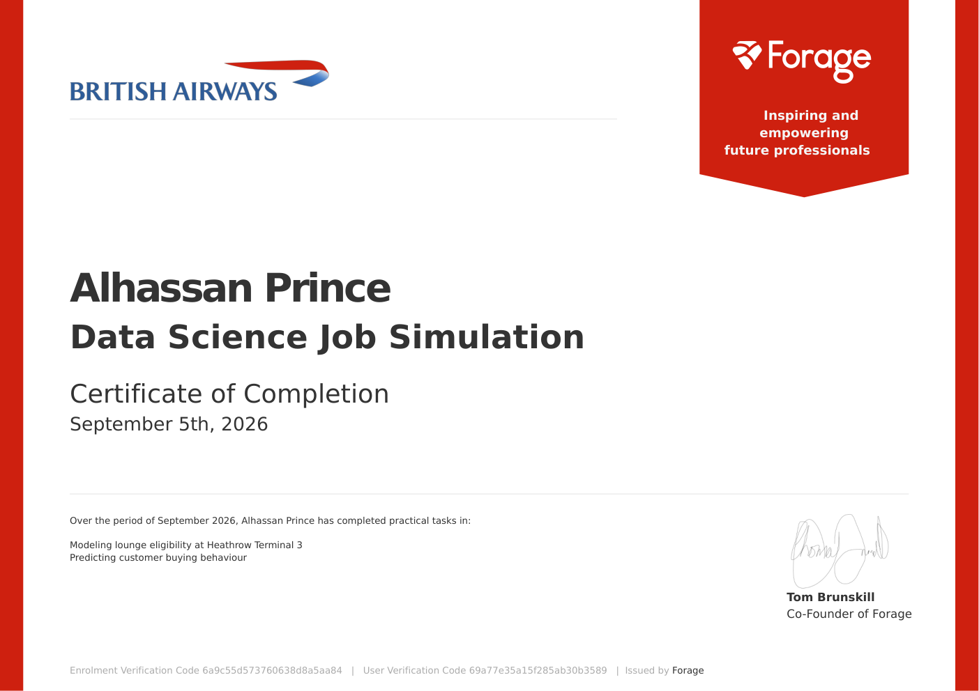 British Airways Data Science Job Simulation — Forage